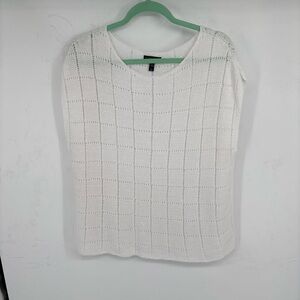 Eileen Fisher White Crew Neck Sweater